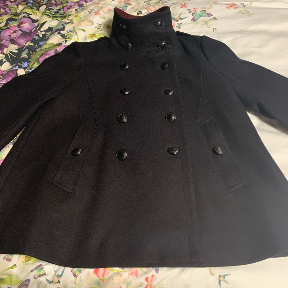 Burberry cashmere cost, navy blue/maroon